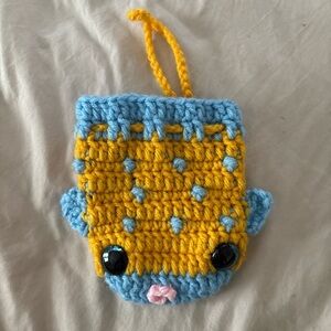 Crochet puffer fish coin pouch